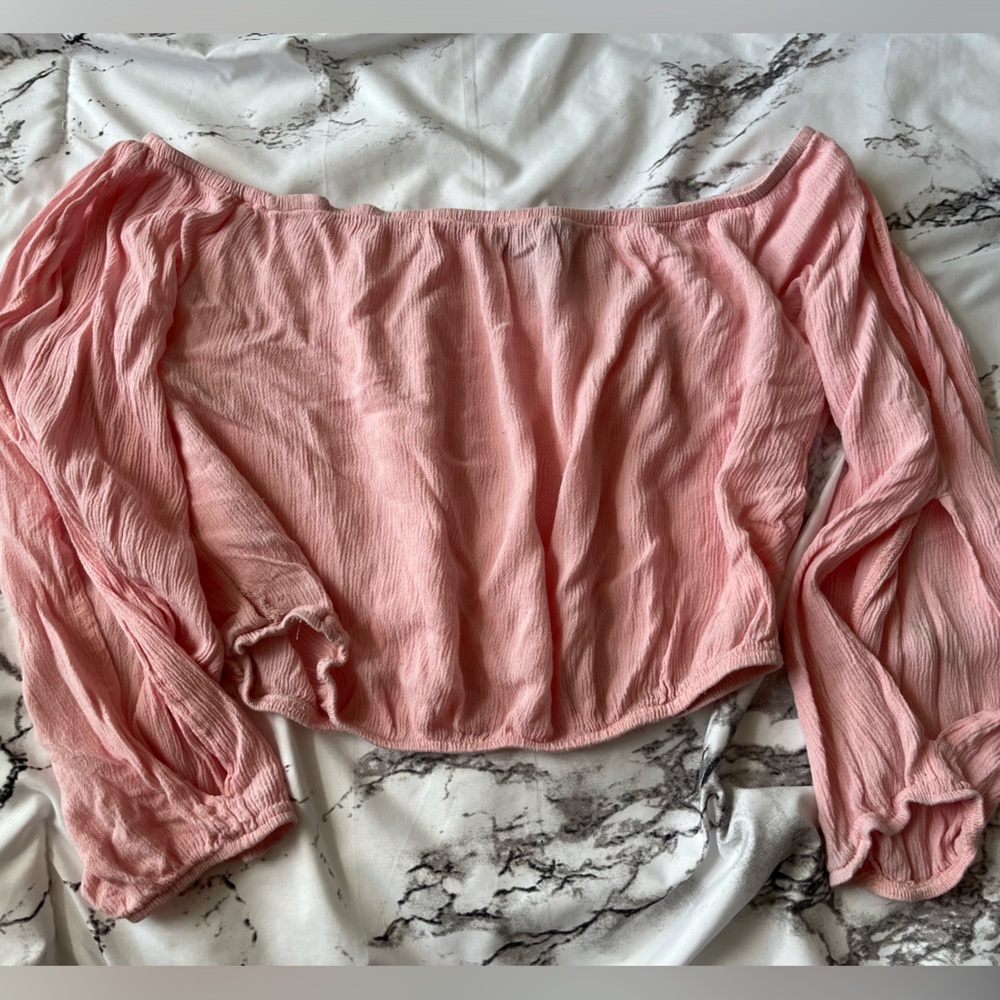 Cut Open Sleeve Off Shoulder Top